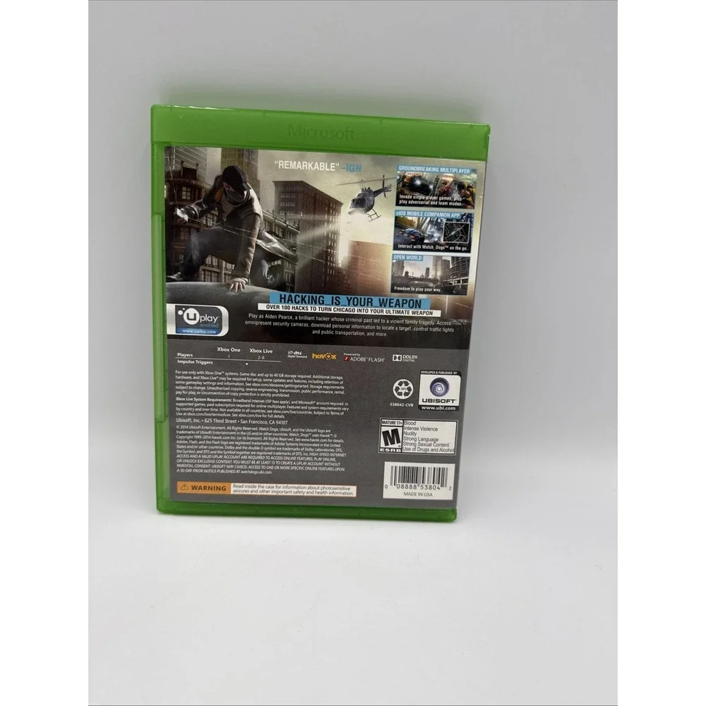 Watch Dogs (Microsoft Xbox One, 2014)